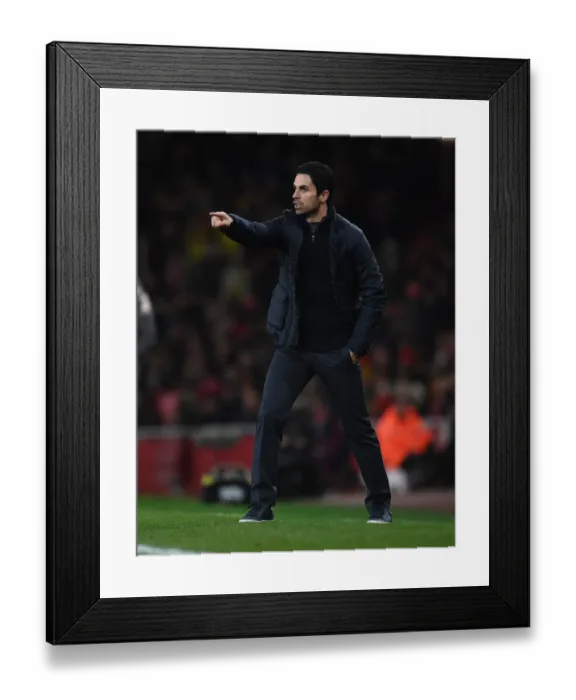Framed Print : Mikel Arteta Leads Arsenal in FA Cup Battle Against Leeds United Framed Print : Mikel Arteta Leads Arsenal in FA Cup Battle Against Leeds United
