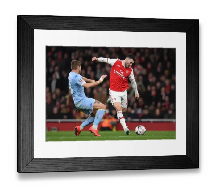 Framed Print : Arsenal vs Leeds United: A FA Cup Battle - Kolasinac vs Berardi Framed Print : Arsenal vs Leeds United: A FA Cup Battle - Kolasinac vs Berardi