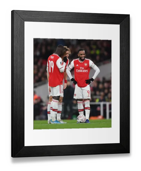 Framed Print : Arsenal's Lacazette, Luiz, and Pepe in Action against Leeds United in FA Cup Match Framed Print : Arsenal's Lacazette, Luiz, and Pepe in Action against Leeds United in FA Cup Match