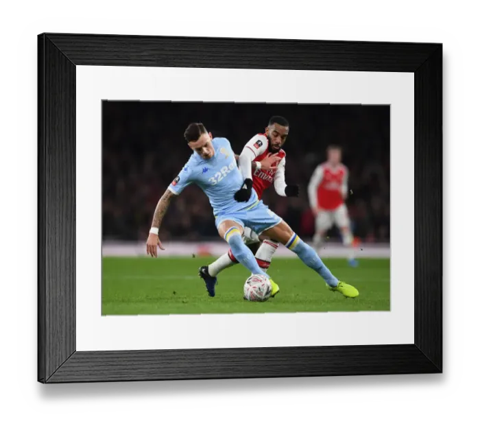 Framed Print : Arsenal vs Leeds United: FA Cup Battle - Lacazette vs White