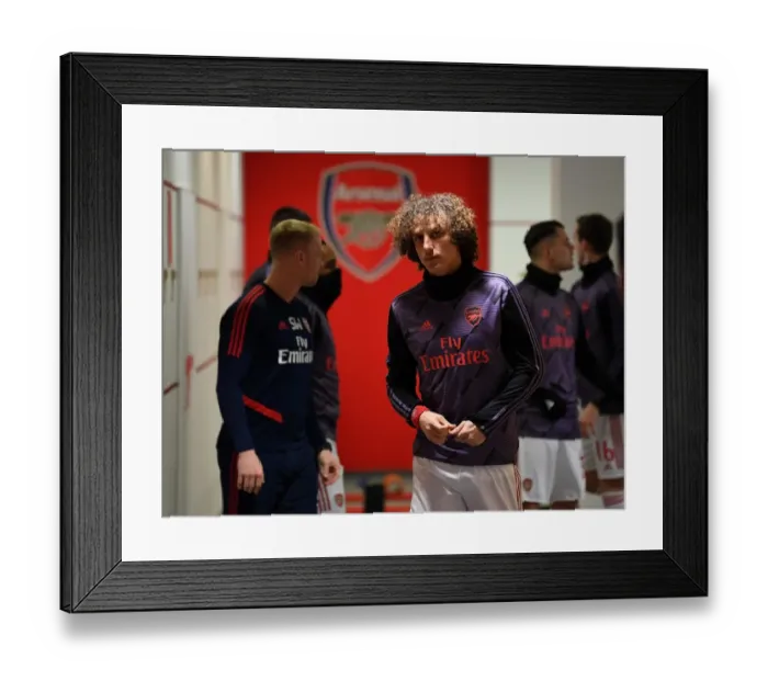 Framed Print : David Luiz Prepares for FA Cup Battle: Arsenal vs Leeds United Framed Print : David Luiz Prepares for FA Cup Battle: Arsenal vs Leeds United