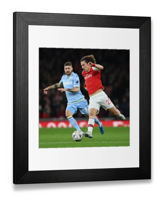 Framed Print : Arsenal vs Leeds United: David Luiz Clashes with Mateusz Klich in FA Cup Showdown Framed Print : Arsenal vs Leeds United: David Luiz Clashes with Mateusz Klich in FA Cup Showdown
