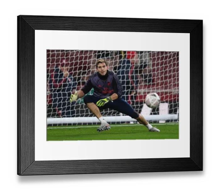 Framed Print : Arsenal's Emi Martinez Gears Up for FA Cup Clash Against Leeds United