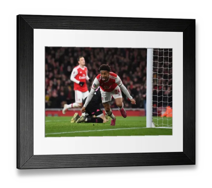 Framed Print : Reiss Nelson Scores the Winner: Arsenal Advances in FA Cup against Leeds United Framed Print : Reiss Nelson Scores the Winner: Arsenal Advances in FA Cup against Leeds United