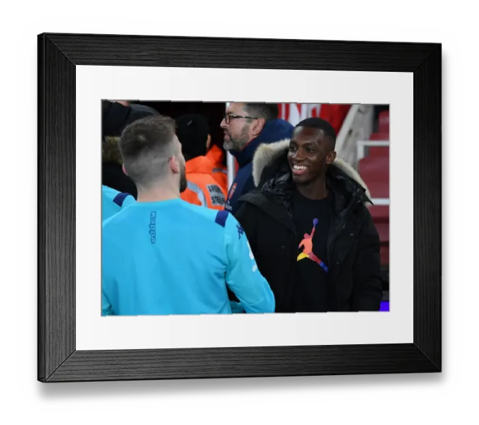 Framed Print : Arsenal's Eddie Nketiah Readies for FA Cup Battle Against Leeds United
