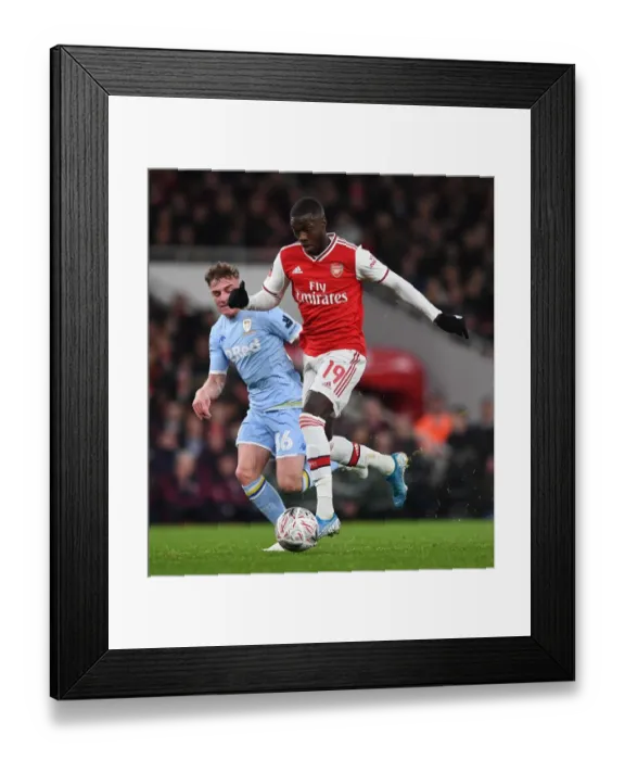 Framed Print : Arsenal vs Leeds United: FA Cup Clash - Pepe vs Gotts Battle