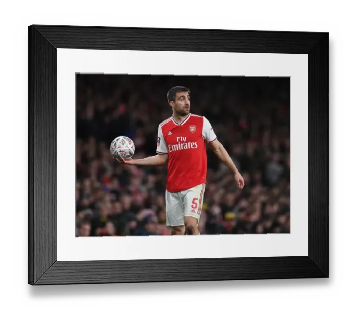 Framed Print : Arsenal's Sokratis Faces Off Against Leeds United in FA Cup Clash Framed Print : Arsenal's Sokratis Faces Off Against Leeds United in FA Cup Clash