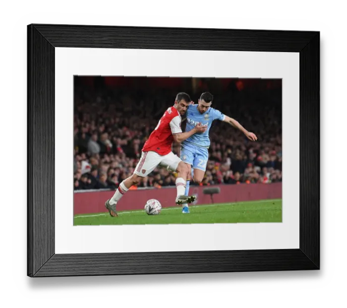 Framed Print : Arsenal vs Leeds United: A FA Cup Battle - Sokratis vs Harrison Framed Print : Arsenal vs Leeds United: A FA Cup Battle - Sokratis vs Harrison