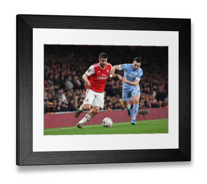 Framed Print : Arsenal vs Leeds United: A FA Cup Showdown - Sokratis vs Harrison Framed Print : Arsenal vs Leeds United: A FA Cup Showdown - Sokratis vs Harrison