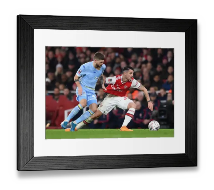 Framed Print : Arsenal vs Leeds United: FA Cup Clash - Xhaka vs Klich Battle Framed Print : Arsenal vs Leeds United: FA Cup Clash - Xhaka vs Klich Battle