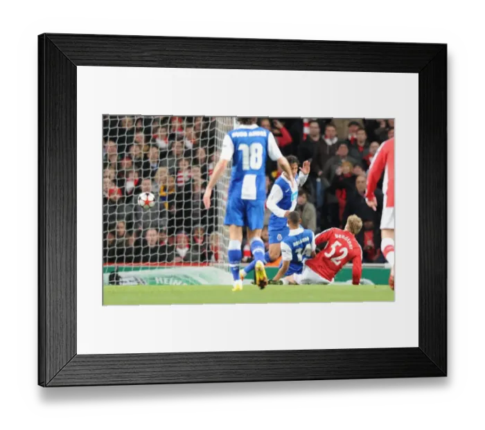 Framed Print : Bendtner Stuns Porto: First Arsenal Goal in 5-0 UEFA Champions League Victory Framed Print : Bendtner Stuns Porto: First Arsenal Goal in 5-0 UEFA Champions League Victory