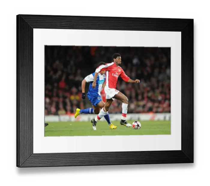 Framed Print : Arsenal's Dominance: Abou Diaby vs Falcao in Arsenal 5-0 FC Porto, UEFA Champions League (2010)
