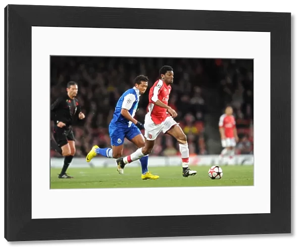 Abou Diaby (Arsenal) Falcao (Porto). Arsenal 5: 0 FC Porto, UEFA Champions League First Knockout Round, Second Leg, Emirates Stadium, Arsenal Football Club, London, 9  /  3  /  2010. Credit : Stuart MacFarlane  / 