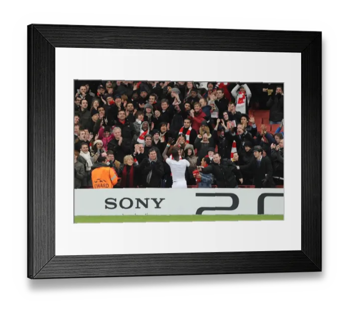 Framed Print : Eboue's Triumph: Arsenal Fans Celebrate Champions League Victory Framed Print : Eboue's Triumph: Arsenal Fans Celebrate Champions League Victory