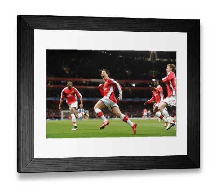 Framed Print : Samir Nasri celebrates scoring the 3rd Arsenal goal with Nicklas Bendtner Framed Print : Samir Nasri celebrates scoring the 3rd Arsenal goal with Nicklas Bendtner
