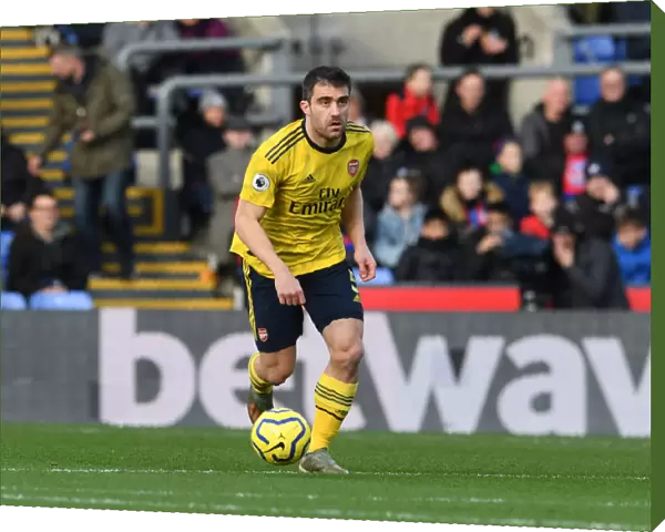 Sokratis of Arsenal in Action against Crystal Palace - Premier League 2019-20