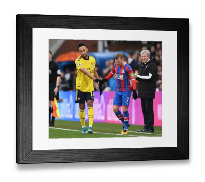 Framed Print : Aubameyang and Meyer: Sportsmanship Amidst Rivalry - Crystal Palace vs Arsenal, Premier League 2019-20 Framed Print : Aubameyang and Meyer: Sportsmanship Amidst Rivalry - Crystal Palace vs Arsenal, Premier League 2019-20
