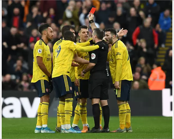 Arsenal's Aubameyang Red-Carded in Crystal Palace vs Arsenal Premier League Clash (2019-20)