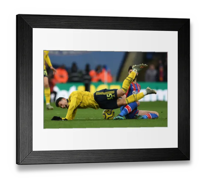 Framed Print : Intense Clash: Gabriel Martinelli Fouls by Tomkins in Arsenal vs. Crystal Palace, Premier League 2019-2020 Framed Print : Intense Clash: Gabriel Martinelli Fouls by Tomkins in Arsenal vs. Crystal Palace, Premier League 2019-2020