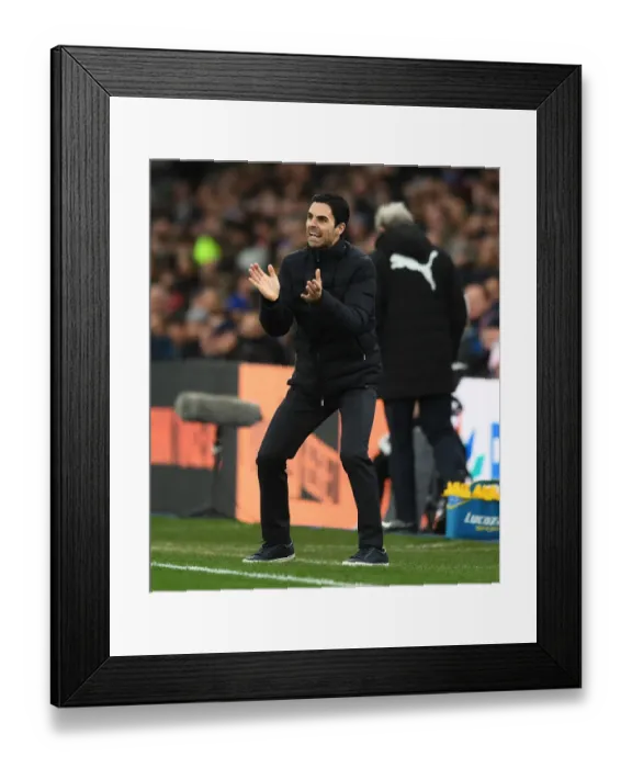 Framed Print : Mikel Arteta Leads Arsenal in Premier League Clash at Crystal Palace, London 2020