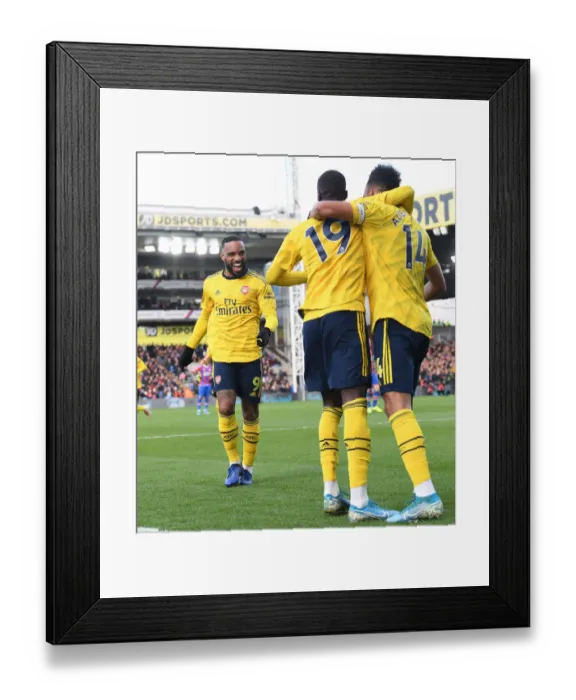 Framed Print : Alexandre Lacazette's Goal Celebration: Arsenal's Victory at Crystal Palace (Premier League 2019-20)