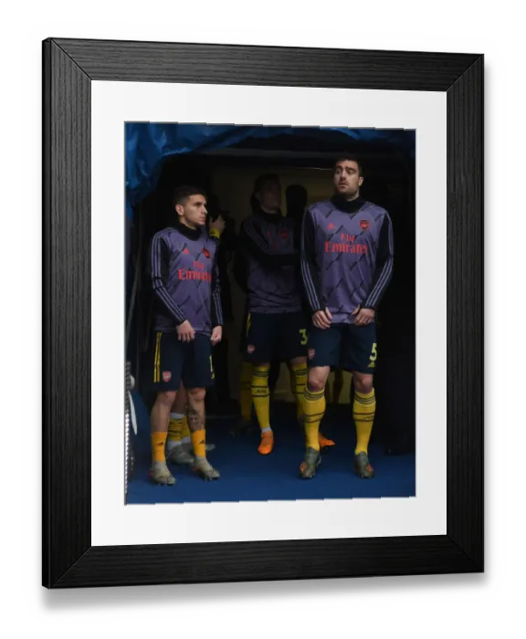 Framed Print : Arsenal FC: Lucas Torreira and Sokratis Prepare for Crystal Palace Clash (Premier League 2019-20)