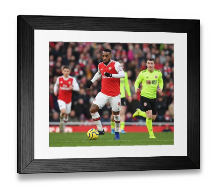 Framed Print : Alexis Lacazette in Action: Arsenal vs. Sheffield United, Premier League 2019-2020 Framed Print : Alexis Lacazette in Action: Arsenal vs. Sheffield United, Premier League 2019-2020