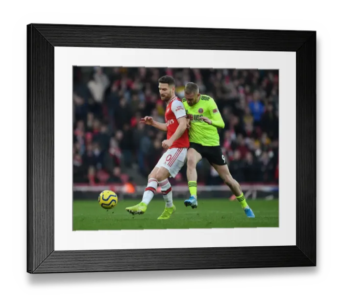 Framed Print : Mustafi vs McBurnie: A Tense Face-Off at the Emirates Framed Print : Mustafi vs McBurnie: A Tense Face-Off at the Emirates