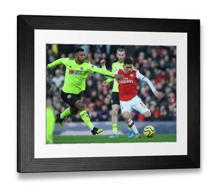 Framed Print : Torreira vs. Mousset: A Battle of Midfielders in Arsenal vs. Sheffield United Premier League Clash Framed Print : Torreira vs. Mousset: A Battle of Midfielders in Arsenal vs. Sheffield United Premier League Clash