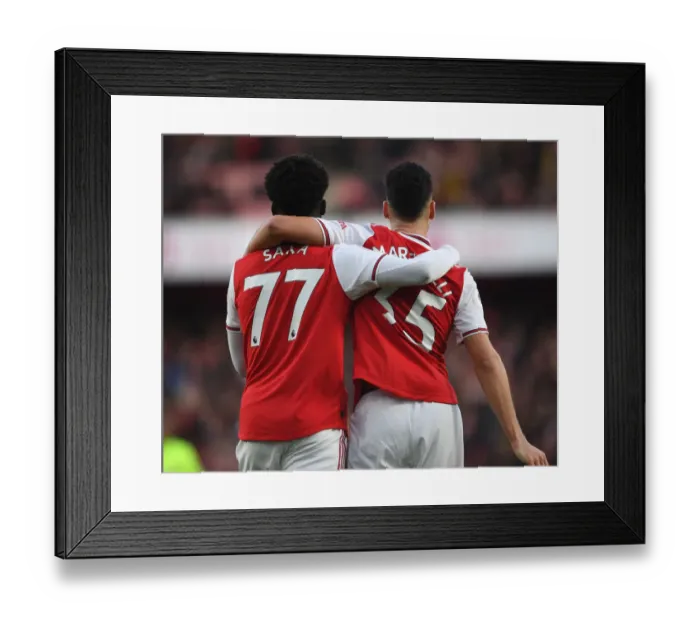 Framed Print : Arsenal's Saka and Martinelli in Action against Sheffield United, Premier League 2019-20 Framed Print : Arsenal's Saka and Martinelli in Action against Sheffield United, Premier League 2019-20