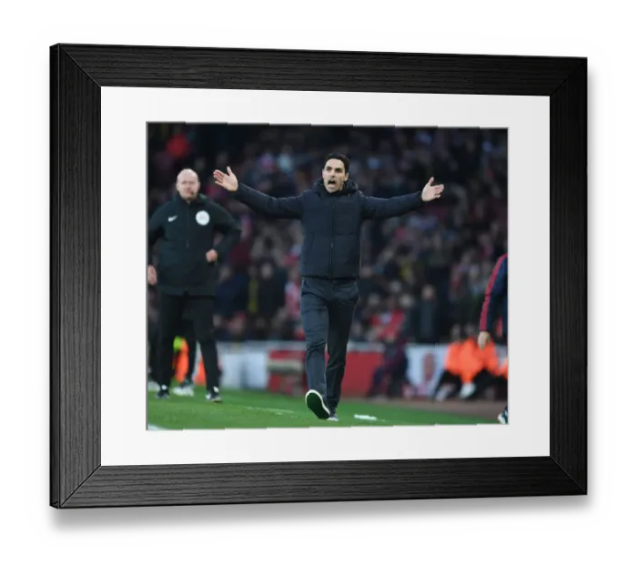 Framed Print : Mikel Arteta Leads Arsenal in Premier League Clash Against Sheffield United Framed Print : Mikel Arteta Leads Arsenal in Premier League Clash Against Sheffield United