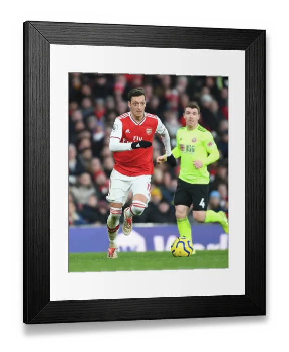 Framed Print : Mesut Ozil in Action: Arsenal vs Sheffield United, Premier League 2019-20