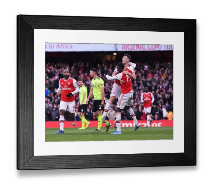 Framed Print : Arsenal's Unstoppable Duo: Martinelli and Pepe's Thrilling Goal Celebration vs Sheffield United (2019-20) Framed Print : Arsenal's Unstoppable Duo: Martinelli and Pepe's Thrilling Goal Celebration vs Sheffield United (2019-20)