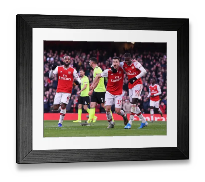 Framed Print : Martinelli and Pepe's Jubilant Moment: Arsenal's Thrilling Winning Goal vs Sheffield United (2019-20) Framed Print : Martinelli and Pepe's Jubilant Moment: Arsenal's Thrilling Winning Goal vs Sheffield United (2019-20)