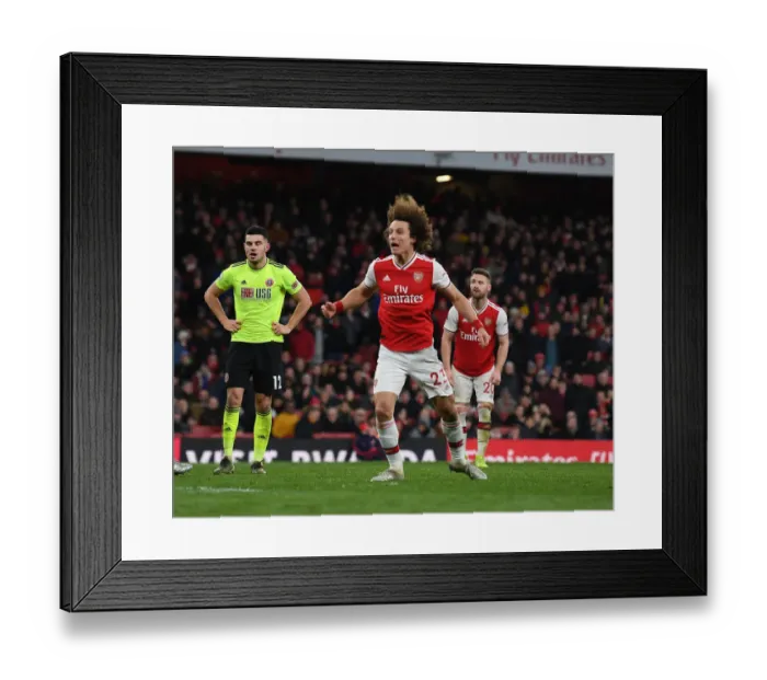 Framed Print : David Luiz in Action: Arsenal vs Sheffield United, Premier League 2020