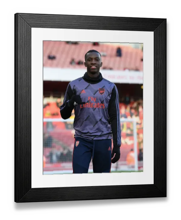 Framed Print : Arsenal's Eddie Nketiah Readies for Kick-off Against Sheffield United (Premier League, January 2020)