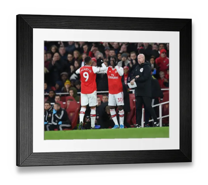 Framed Print : Arsenal's Nketiah Replaces Lacazette Against Sheffield United (Premier League, January 2020)