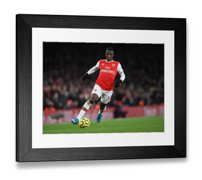 Framed Print : Arsenal's Eddie Nketiah in Action Against Sheffield United - Premier League 2019-2020