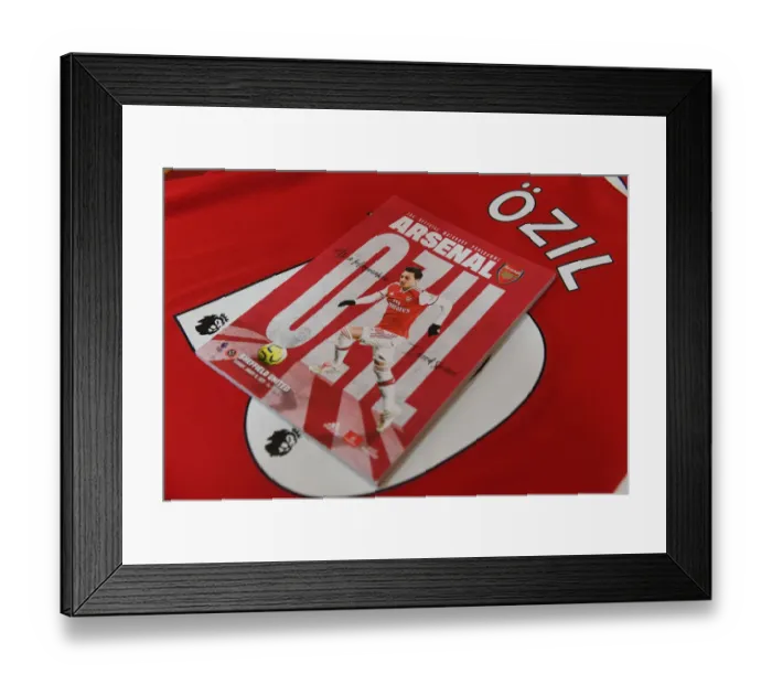 Framed Print : Arsenal vs Sheffield United: Mesut Ozil's Matchday Programme (2019-20) Framed Print : Arsenal vs Sheffield United: Mesut Ozil's Matchday Programme (2019-20)