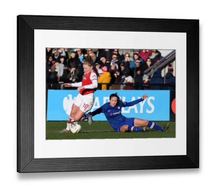 Framed Print : Arsenal vs. Chelsea: A Battle of Wills in the FA WSL - Kim Little vs. Guro Reiten Framed Print : Arsenal vs. Chelsea: A Battle of Wills in the FA WSL - Kim Little vs. Guro Reiten