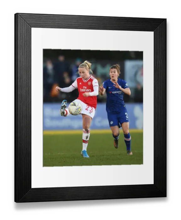 Framed Print : Arsenal vs Chelsea: A Fierce Battle in the FA Womens Super League (2019-20) Framed Print : Arsenal vs Chelsea: A Fierce Battle in the FA Womens Super League (2019-20)