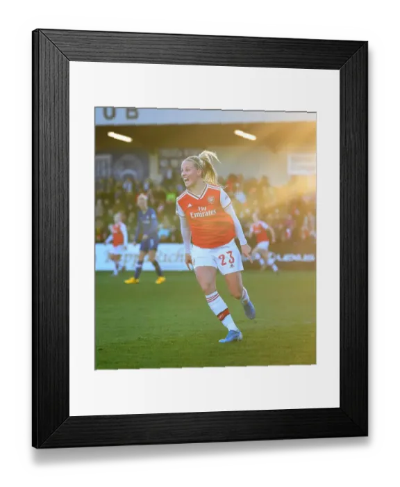 Framed Print : Arsenal Women's Star Beth Mead Scores Thriller against Chelsea in FA WSL Match