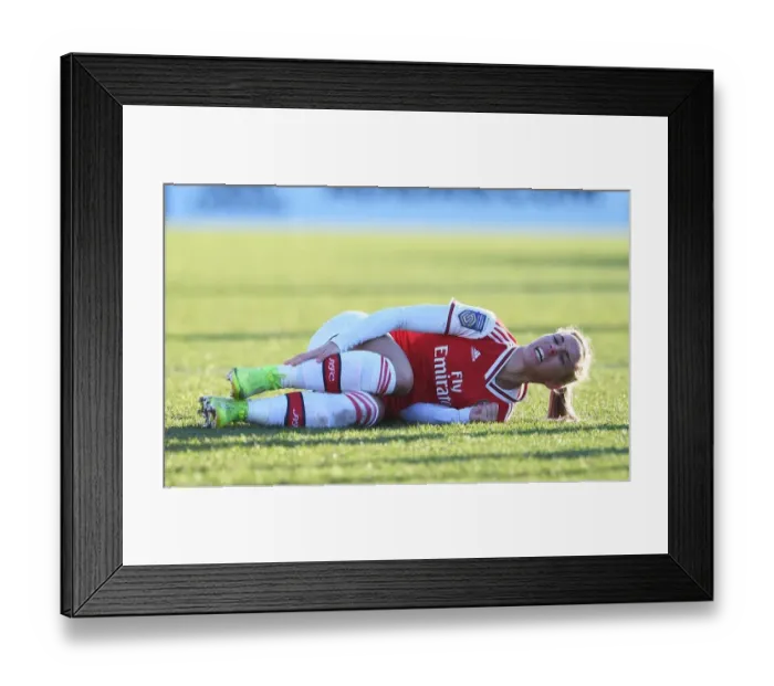 Framed Print : Arsenal's Jordan Nobbs Injures Ankle in FA WSL Clash Against Chelsea Framed Print : Arsenal's Jordan Nobbs Injures Ankle in FA WSL Clash Against Chelsea
