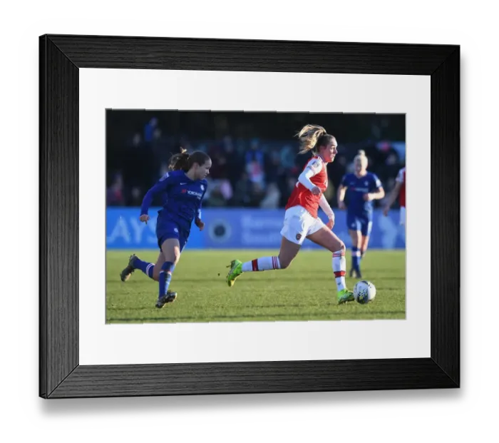 Framed Print : Clash of Titans: Arsenal vs. Chelsea - FA WSL Showdown: Jill Roord vs. Guro Reiten Framed Print : Clash of Titans: Arsenal vs. Chelsea - FA WSL Showdown: Jill Roord vs. Guro Reiten