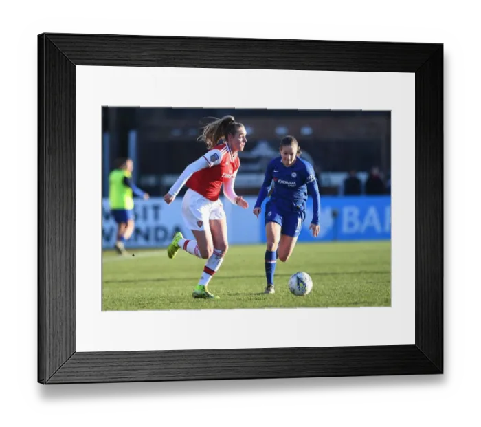 Framed Print : Arsenal vs Chelsea: Clash of Titans in FA WSL Showdown