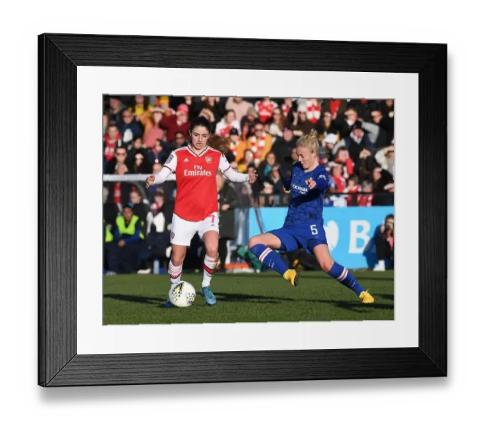 Framed Print : Intense Rivalry: Arsenal vs. Chelsea - A Battle in the FA Women's Super League Framed Print : Intense Rivalry: Arsenal vs. Chelsea - A Battle in the FA Women's Super League