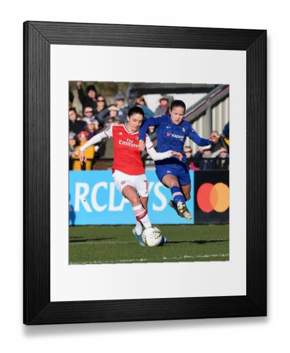 Framed Print : Arsenal vs. Chelsea: A Fierce FA Womens Super League Showdown - Battle of the Titans: Arsenal Women vs. Chelsea Women (2019-20)