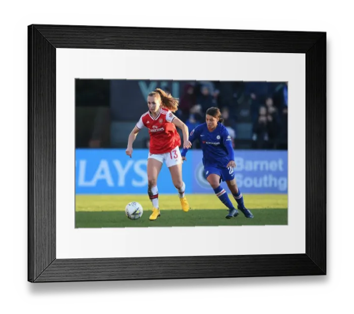 Framed Print : Arsenal vs. Chelsea: A Fierce FA Womens Super League Showdown - Battle of Titans (2019-20)