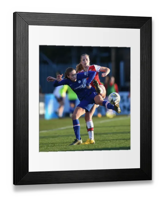 Framed Print : Arsenal vs. Chelsea: A Fierce Battle in the FA WSL (2019-20) - Lia Walti and Guro Reiten Clash Framed Print : Arsenal vs. Chelsea: A Fierce Battle in the FA WSL (2019-20) - Lia Walti and Guro Reiten Clash