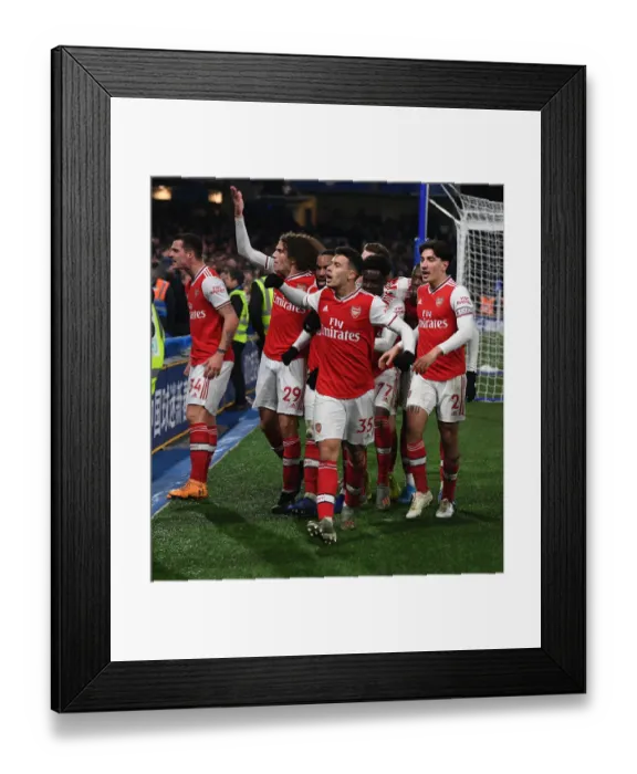 Framed Print : Martinelli's Stunner: Arsenal's Dramatic Comeback at Stamford Bridge (2020)
